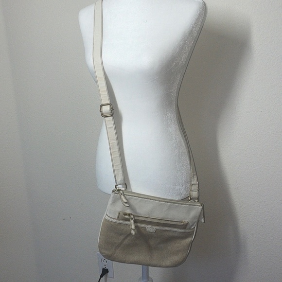Fossil leather and canvas crossbody - Picture 2 of 7